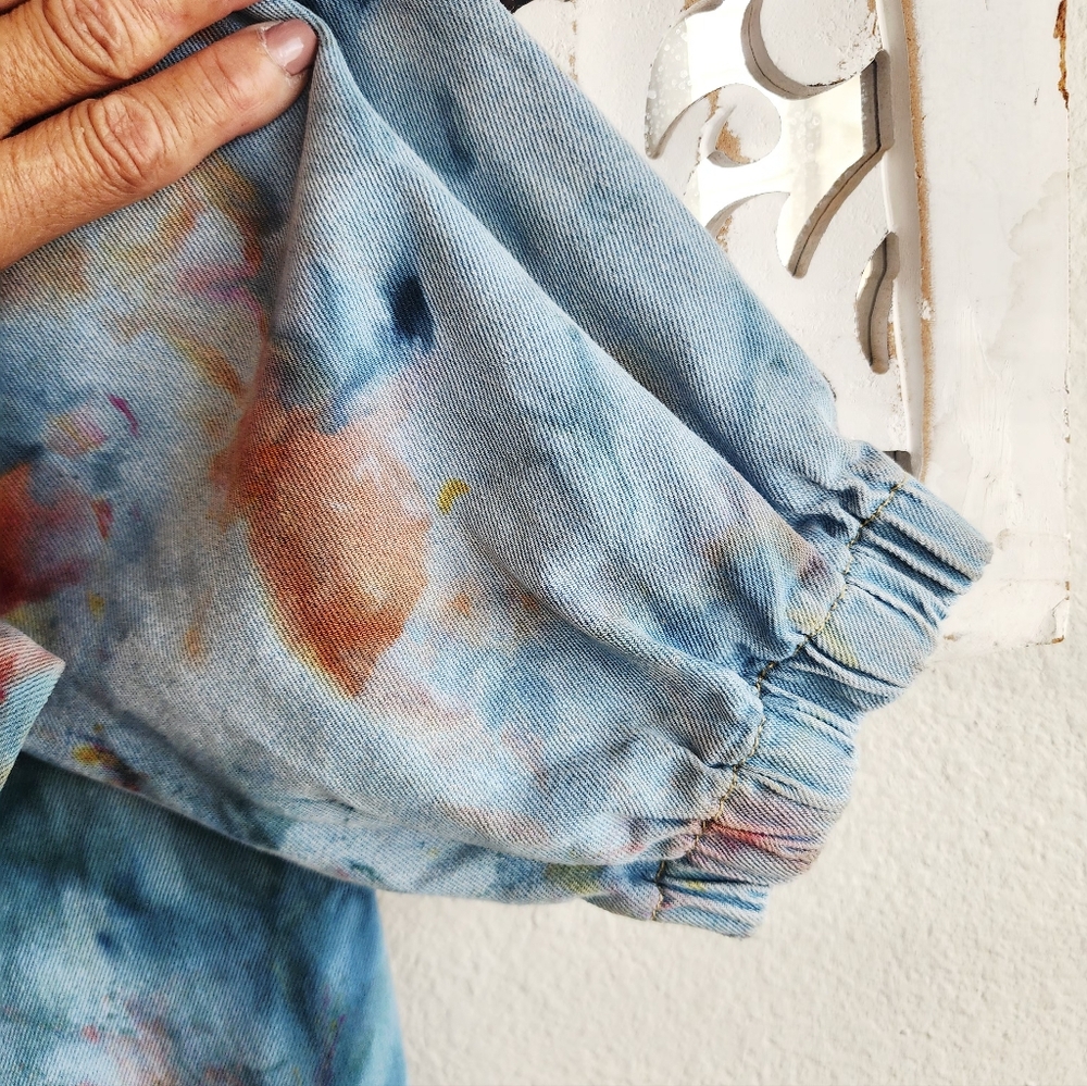 KIKI HARPER TIE DYE OFF SHOULDERS OVERALL SIZE XL - Picture 8 of 16